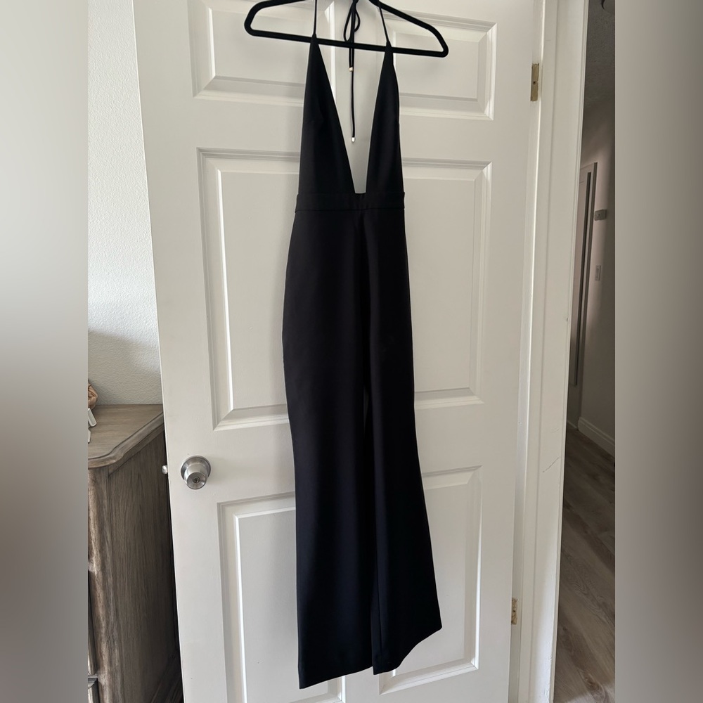 Meshki Wide Leg Black Jumpsuit